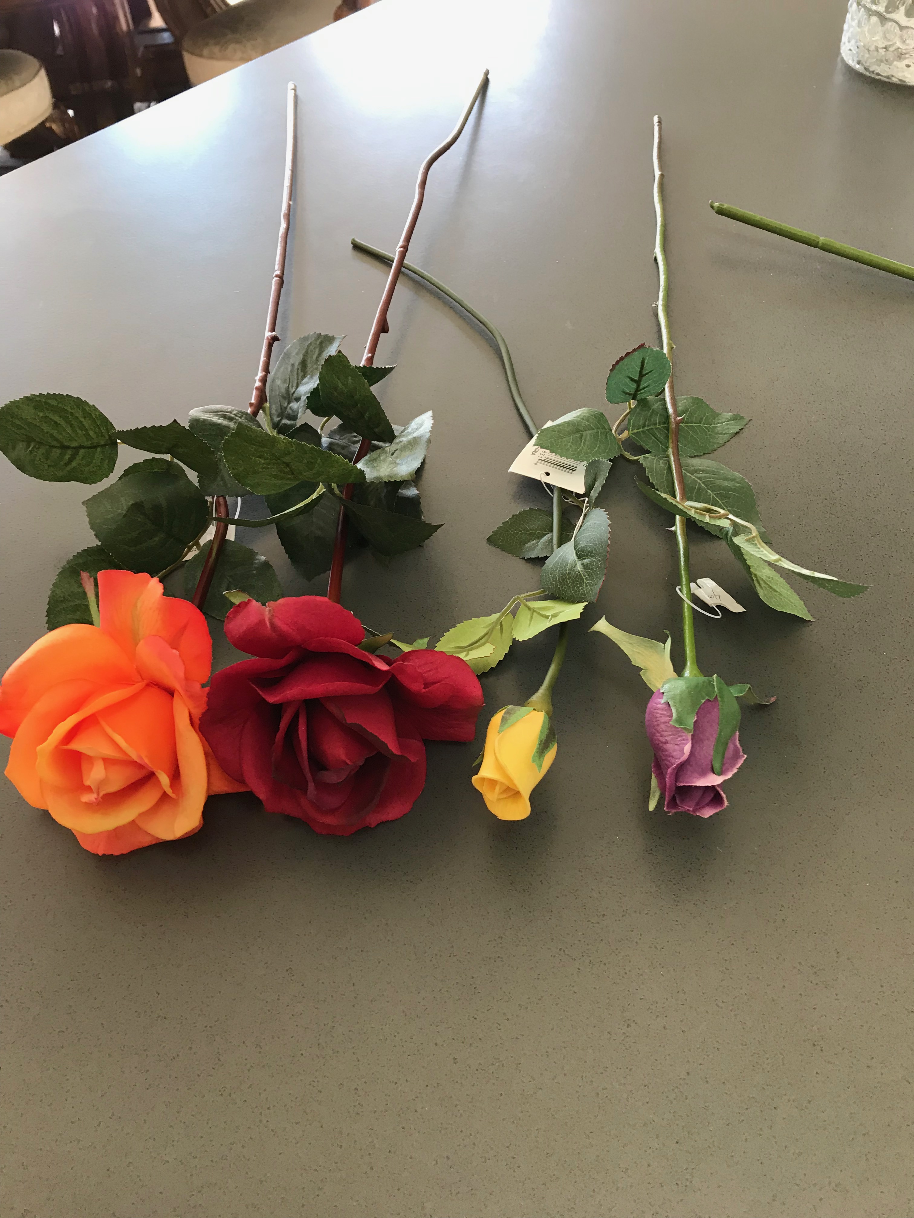 real touch roses