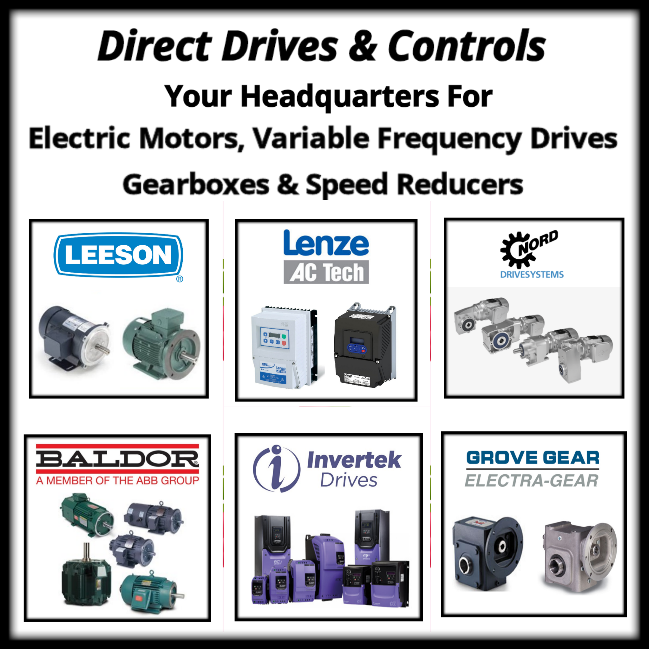 Motors Gearboxes VFD's
