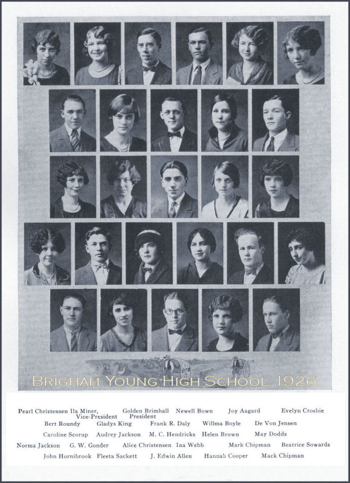 The Class of 1926 of Brigham Young High School