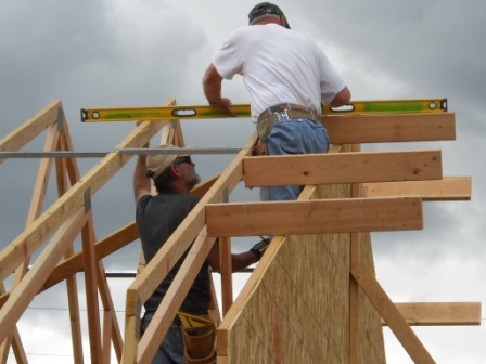 With the trusses installed, Thrivent Builds