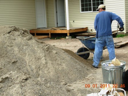 September 1 - preparing the garage floors for