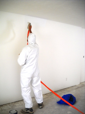 A Thrivent volunteer continues work 