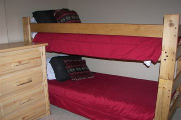 downstairs bedroom with 2 queens