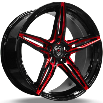 Marquee Gloss Black Red Milled