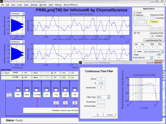 Continuous Time Filter Screen