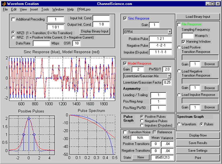 Waveform Creation Screen