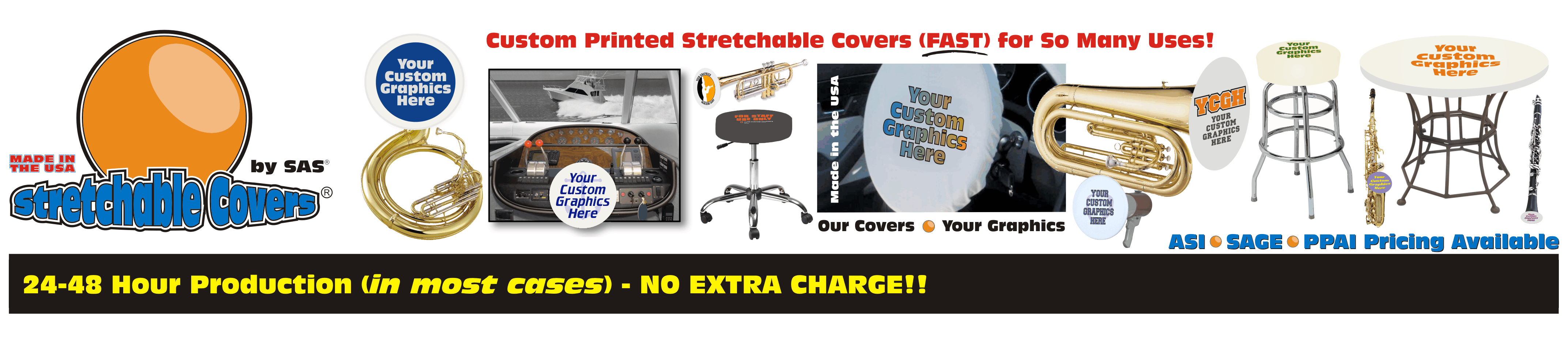 24 Hour Production Marching Band Stretchable Tuba Bell Covers from