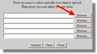 Select files to upload