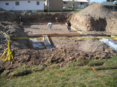 Footers ready for concrete