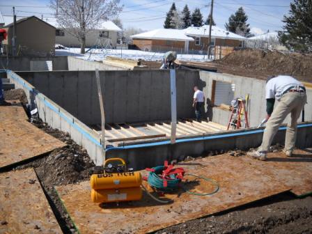 April 29, 2011 - Building basement interior walls