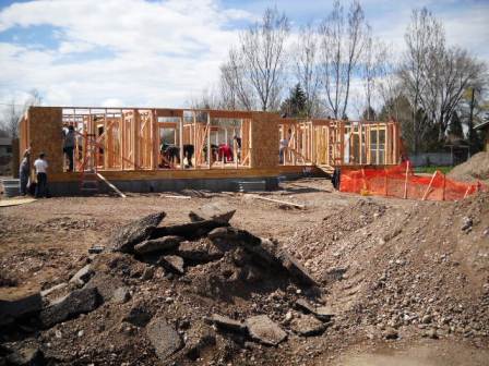OSB sheathing nailed on