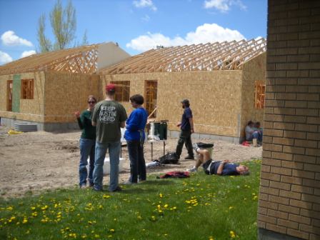 The remaining trusses are in place