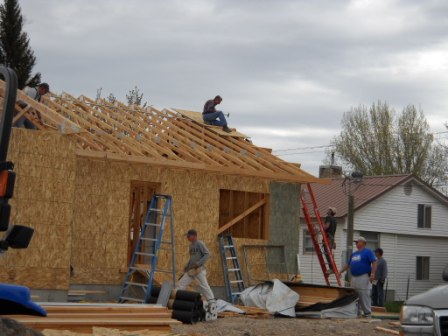 Roof decking installation starts