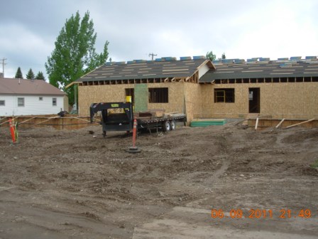 Forms in place for both garages