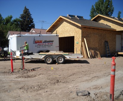 July 5 - Electric contractor arrives