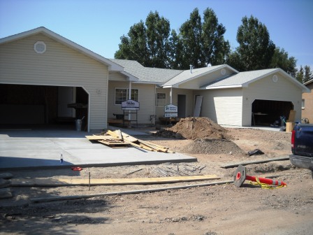 September 14 - concrete flat work is almost 