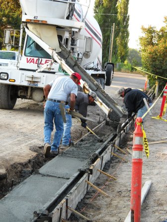 September 15 - Curb and gutter concrete pour