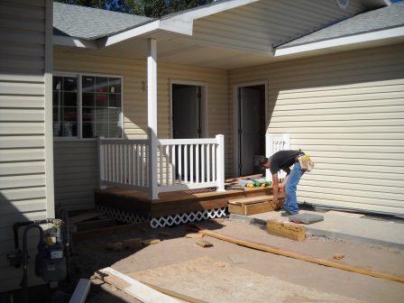 With the railings installed,