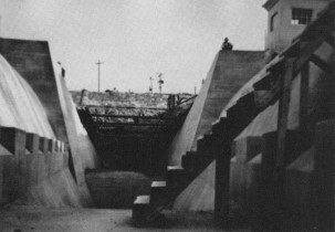 during construction of the overflow tunnel