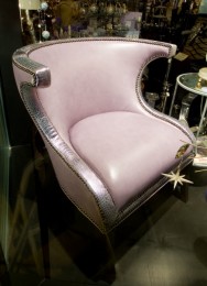 Hancock and Moor Lilac Faux Croc Chair