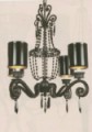Chandelier - Black crystal