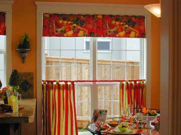 Kitchen Valence and Cafe Window Treatment