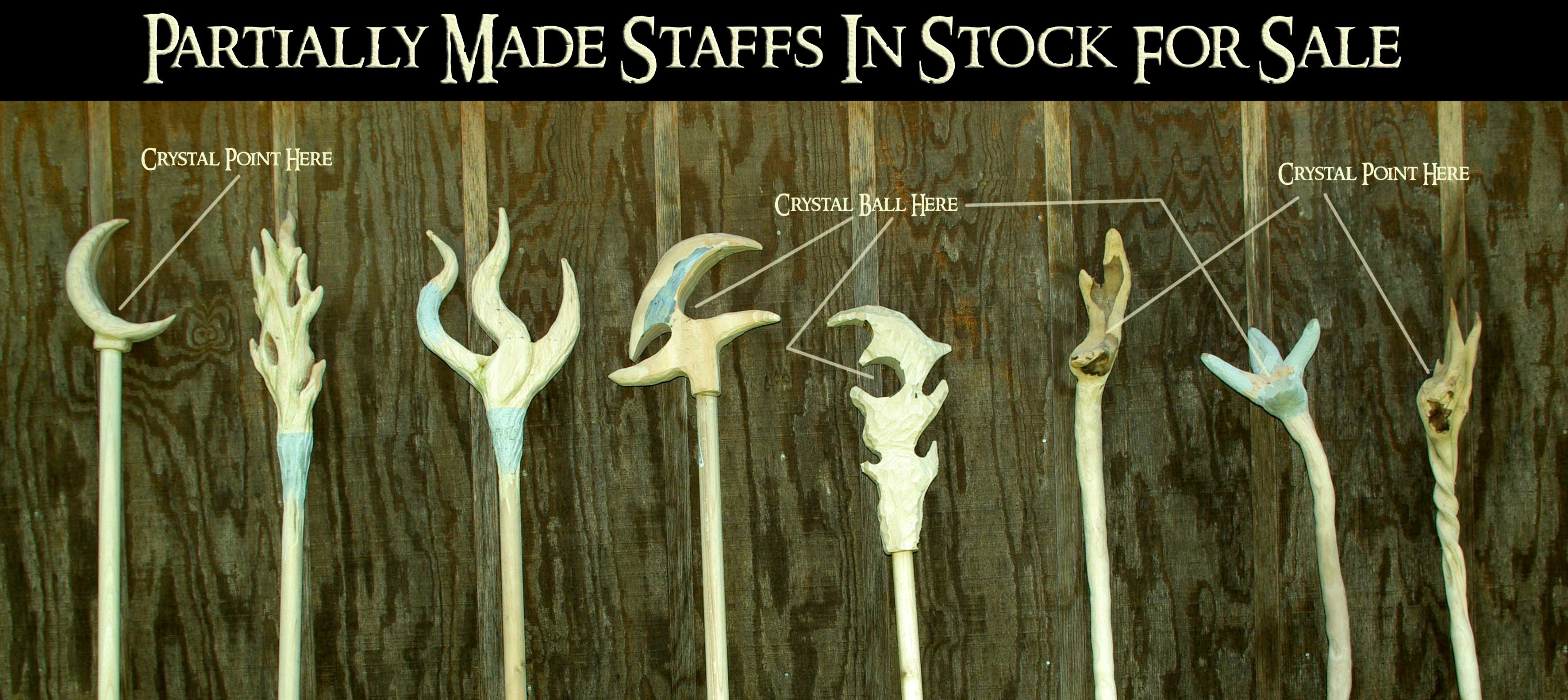 Kurth Works Custom Hand Carved Magic Wizard Wands and Staffs