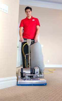 Man Cleaning Carpet