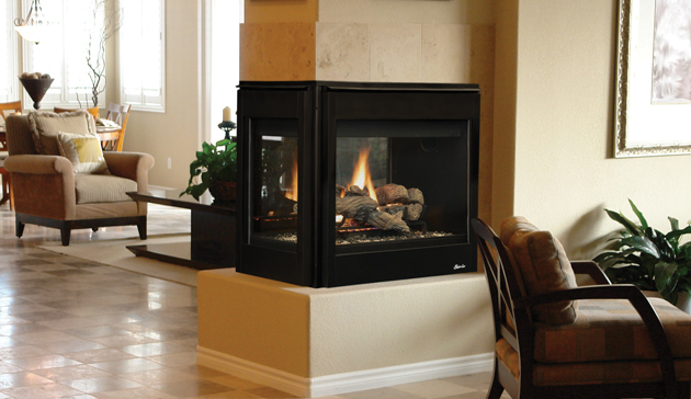 Direct-Vent Multi-View Gas Log Fireplace