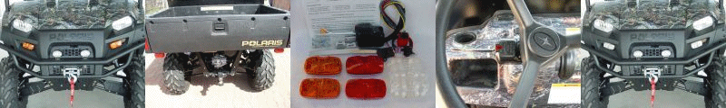 LED Turn Signal Kits: Polaris Ranger Razor Crew, Yamaha Rhino, Kawasaki Mule Teryx, Arctic Cat Prowler, Cub Cadet Volunteer Tracker, Golf Cart, any Side-by-Side UTV