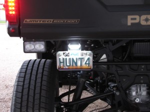 LED License Plate Bracket on Polaris Ranger 900 XP