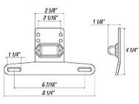 LED License Plate Bracket Measurements
